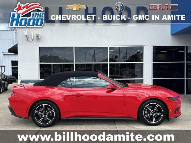 2025 Ford Mustang EcoBoost in Race Red — front three-quarter view