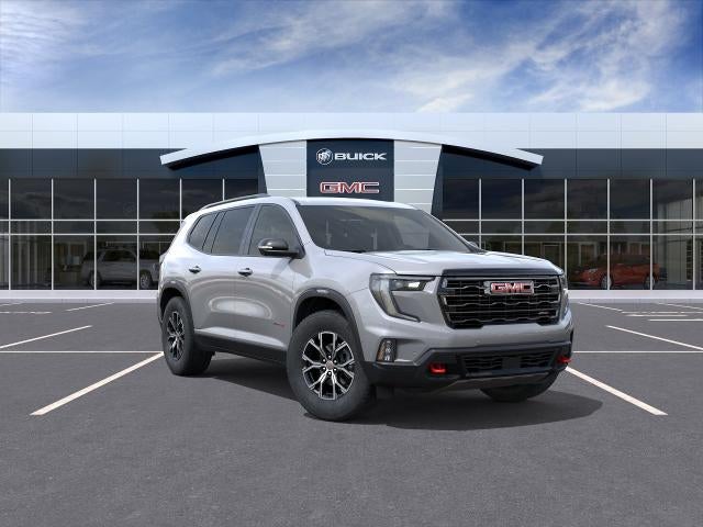 2026 GMC Acadia AT4 in Sterling Metallic — front three-quarter view