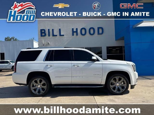 2016 GMC Yukon Denali in White Frost Tricoat — front three-quarter view