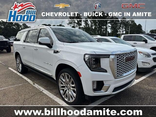 2022 GMC Yukon XL Denali in Summit White — front three-quarter view