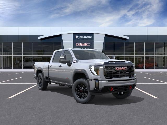 2026 GMC Sierra 2500 HD AT4 in Sterling Metallic — front three-quarter view