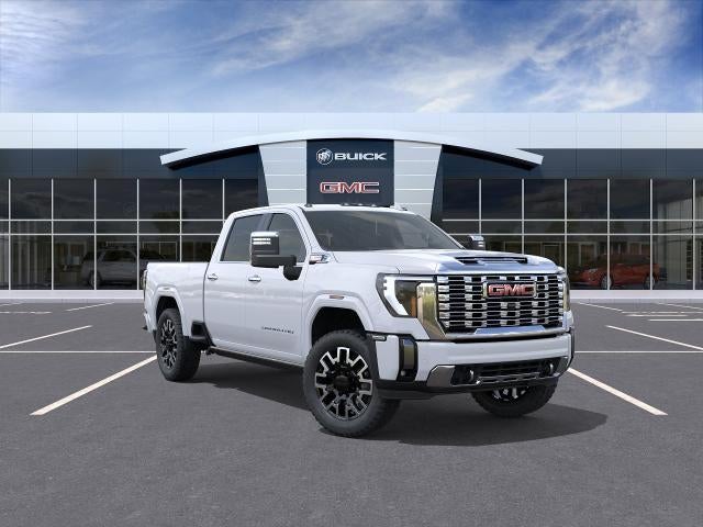 2026 GMC Sierra 2500 HD Denali in Glacier White Tricoat — front three-quarter view