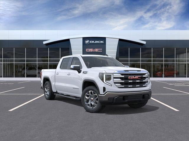 2026 GMC Sierra 1500 SLE in Summit White — front three-quarter view
