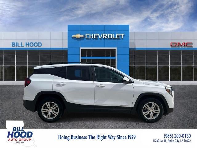 2024 GMC Terrain SLE in Summit White — front three-quarter view