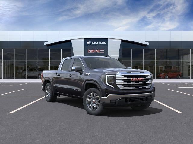 2025 GMC Sierra 1500 SLE in Titanium Rush Metallic — front three-quarter view
